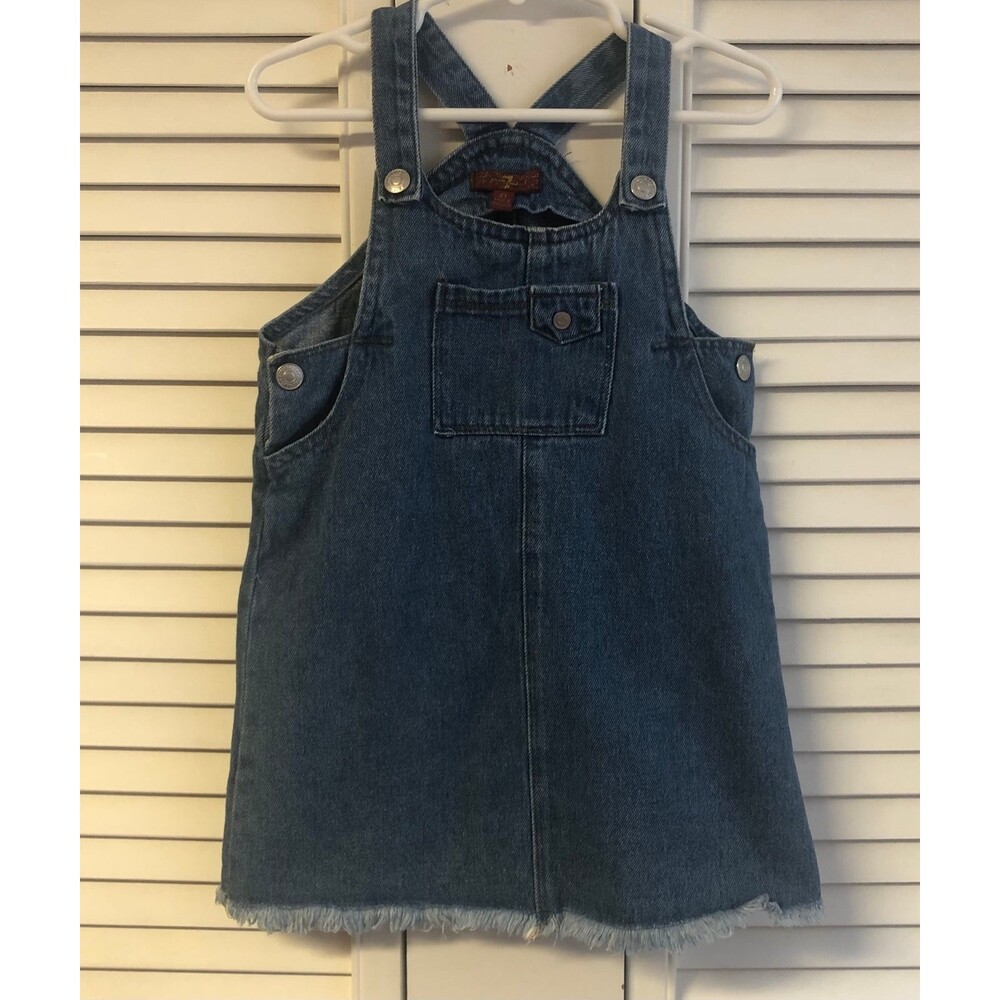 7 for all mankind size 4T jean jumper skirt overalls